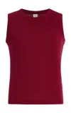 Flore Flore Esmé Cotton Tank Top In Burgundy