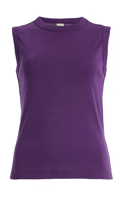 Flore Flore Esme Cotton Tank Top In Purple
