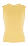 Flore Flore Slim Fit Sleeveless Top Tops Yellow In Yellow