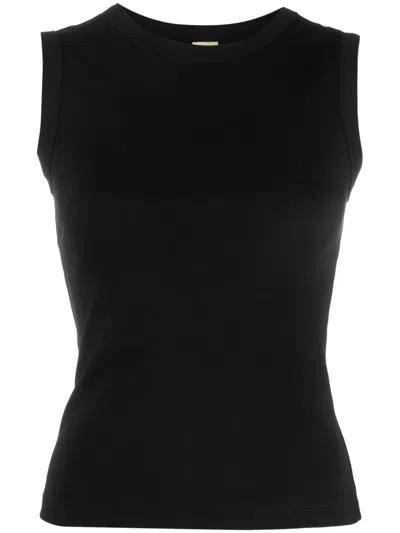 Flore Flore Esmé Organic Cotton Tank Top In Black