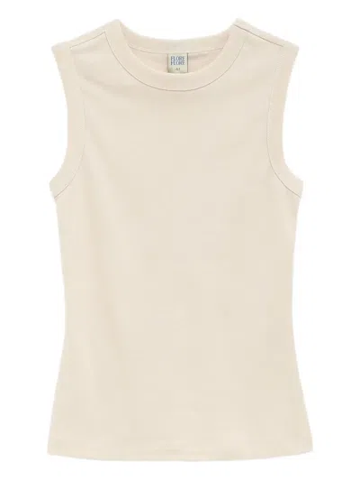 Flore Flore Esme Ribbed Tank Top In Neutral