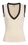 Flore Flore Exclusive Riviera Dewi Cotton Tank Top In Off-white