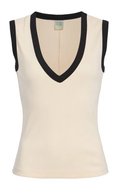 Flore Flore Exclusive Riviera Dewi Cotton Tank Top In Off-white