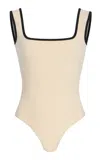 Flore Flore Exclusive Riviera Nur Cotton Bodysuit In Off-white