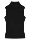 Flore Flore Flodinah Sleeveless Turtleneck Top In Black