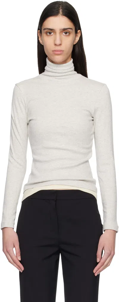 Flore Flore Gray Dinah Turtleneck In White