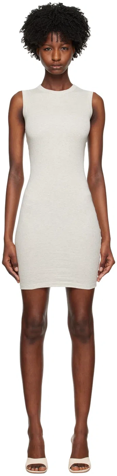Flore Flore Gray Esmé Minidress In Heather Grey