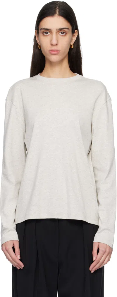 Flore Flore Gray Maggie Longsleeve T-shirt In Neutral