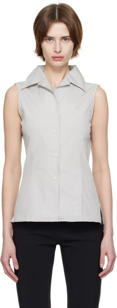 Flore Flore Gray Rosie Sleeveless Shirt In Grey
