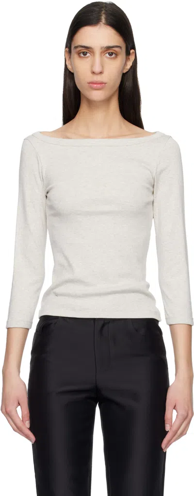 Flore Flore Gray Steffi T-shirt In White