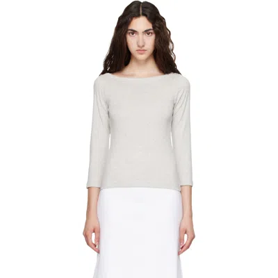 Flore Flore Gray Steffi T-shirt In White