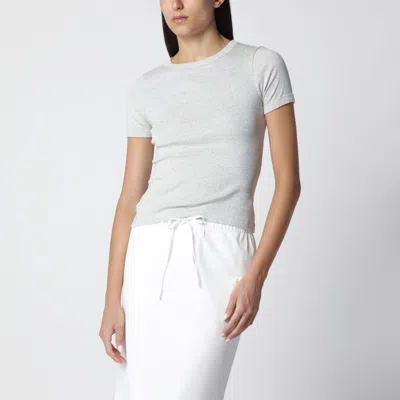 Flore Flore Grey Mélange Car Tee Organic Cotton Tshirt In Gray