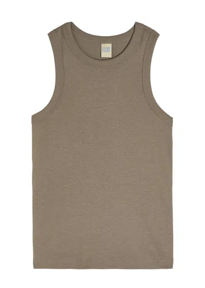 Flore Flore Hannah Cotton Tank In Brown
