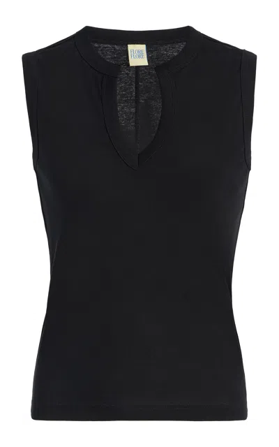 Flore Flore Iman Cotton Tank Top In Black