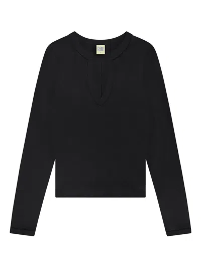 Flore Flore Iman Long-sleeve T-shirt In Black