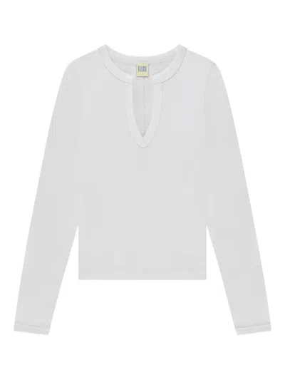 Flore Flore Iman Long-sleeve T-shirt In White