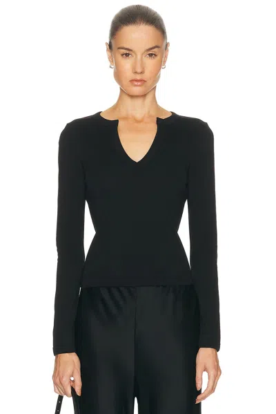 Flore Flore Iman Long Sleeve Top In Black