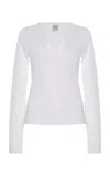 Flore Flore Organic Cotton Top T-shirt White In White