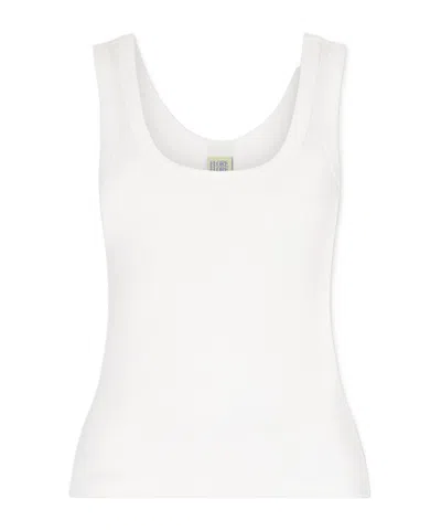 Flore Flore Hillie Organic Cotton-jersey Tank Top In White