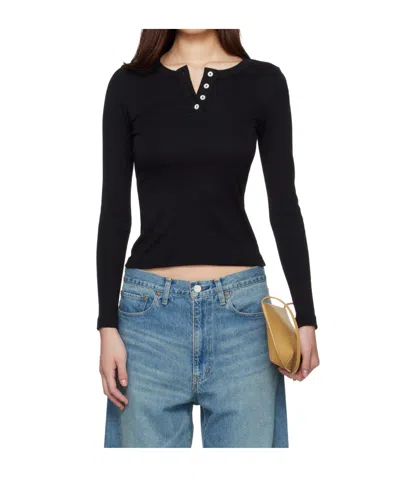 Flore Flore Jess Long-sleeve T-shirt In Black