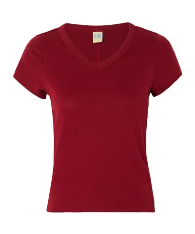 Flore Flore Jill Baby Organic Cotton-jersey T-shirrt In Burgundy