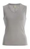 Flore Flore Jill Cotton Tank Top In Gray