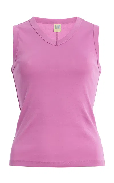 Flore Flore Jill Cotton Tank Top In Pink