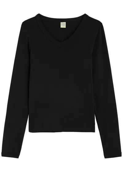 Flore Flore Jill Cotton Top In Black