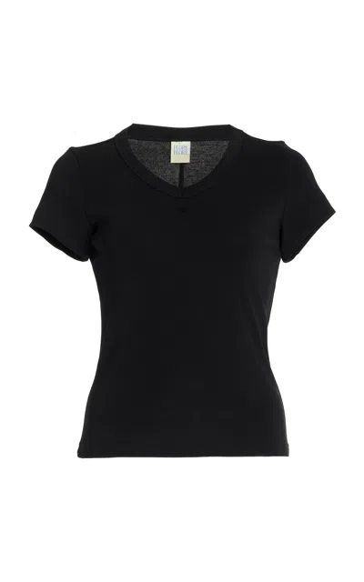 Flore Flore Jill Organic Cotton Baby Tee In Black