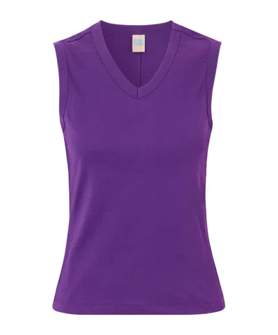 Flore Flore Jill Organic Cotton-jersey Tank In Purple