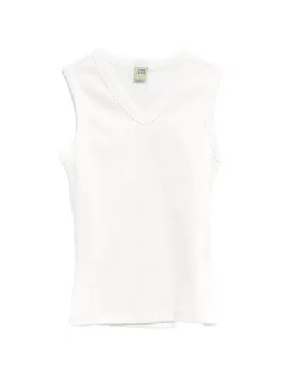 Flore Flore Jill Tanktop Mit V-ausschnitt In White