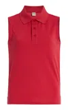 Flore Flore Lauren Cotton Polo Tank Top In Red