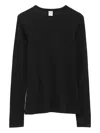 Flore Flore Long-sleeve Cotton T-shirt In Black