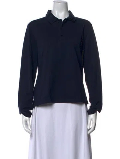 Pre-owned Flore Flore Long Sleeve Polo In Blue