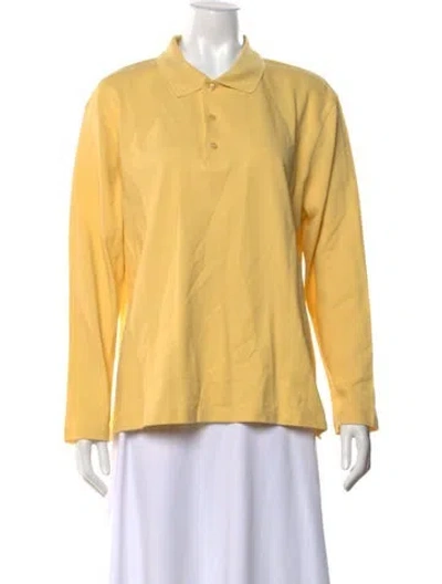 Pre-owned Flore Flore Long Sleeve Polo In Yellow