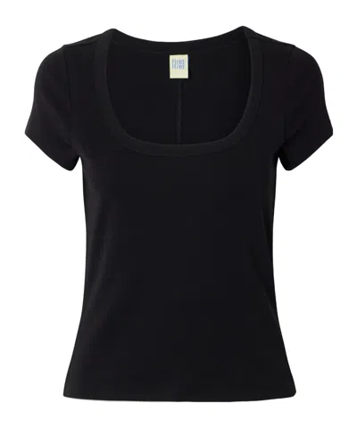 Flore Flore Lulu Baby Organic Cotton-jersey T-shirt In Black