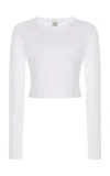 Flore Flore Max Organic Cotton Crop T-shirt In White