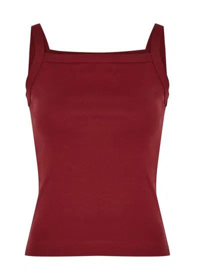 Flore Flore May Cotton Tank In Burgundy