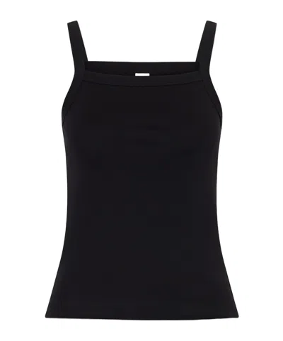 Flore Flore May Organic Cotton-jersey Tank In Black