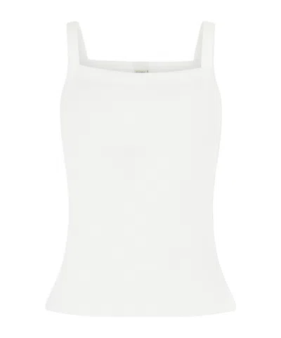 Flore Flore May Organic Cotton-jersey Tank In White