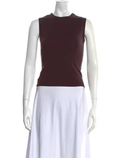 Pre-owned Flore Flore Mock Neck Sleeveless Top In Purple
