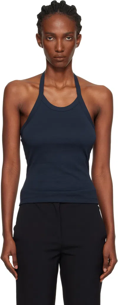 Flore Flore Navy Angie Tank Top In Blue