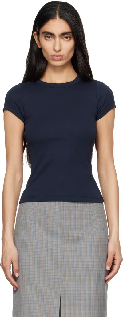 Flore Flore Navy Car Baby T-shirt In Blue