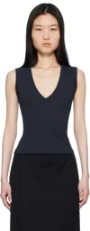 Flore Flore Black Dewi Tank Top In Navy