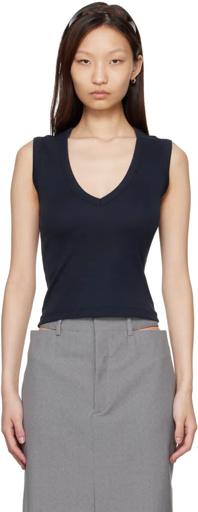 Flore Flore Navy Dewi Tank Top In Blue