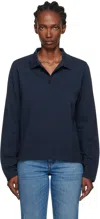 Flore Flore Diana Cotton Polo Shirt In Blue