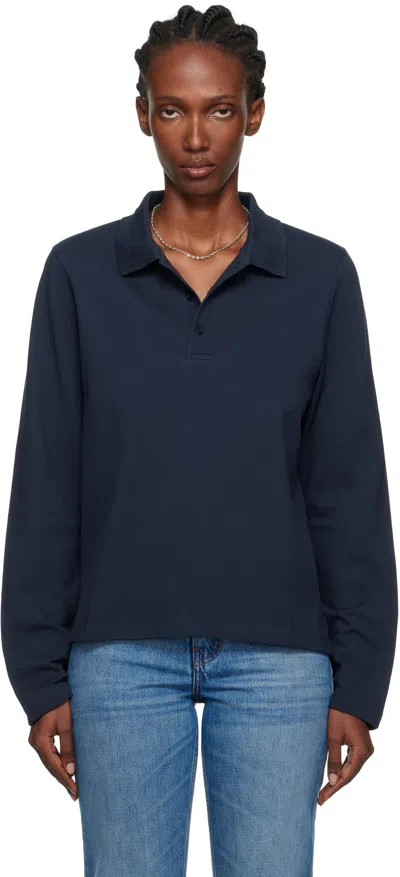 Flore Flore Navy Diana Polo In Blue