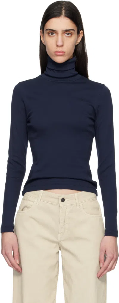 Flore Flore Navy Dinah Turtleneck In Blue