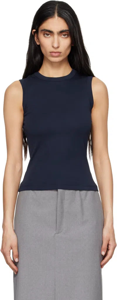Flore Flore Navy Esmé Tank Top In Blue