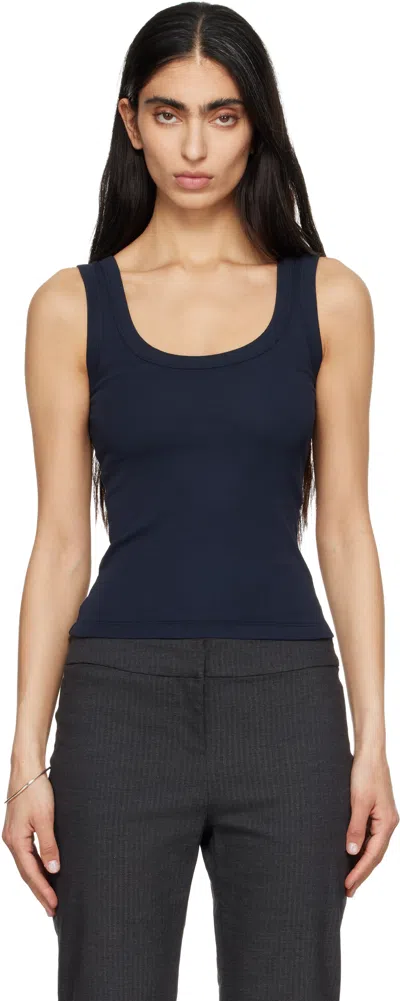 Flore Flore Navy Hillie Tank Top In Blue